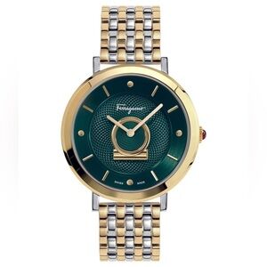 FERRAGAMO WOMENS‎ TWO TONE 36MM BRACELET FASHION WATCH